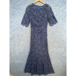 NW Nightway festliches Kleid Spitze Überzug Party Cocktail Abendkleid grau Größe 6 - Bild 1 von 15