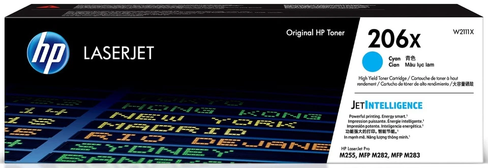 Official HP Laserjet 206x Cyan Toner Cartridge (M255, M282, M283) - Image 1 of 1