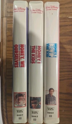 Disney Honey I Shrunk The Kids + Honey We Shrunk Ourselves + I Blew Up  VHS Lot  - Image 1 of 4
