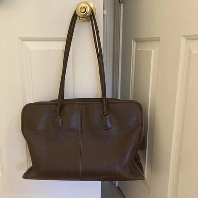 B7C-7307 Coach Tote Bag Leather Brown Plain - Image 1 of 4