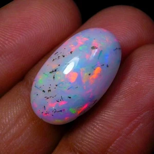 AAA Rare Dendritic Inclusions Ethiopian Opal Cabochon Gemstone Big Size 8.5cts - Picture 1 of 5