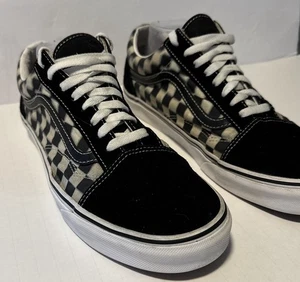 Vans Old Skool Primary Check Black White Shoes Men's Size 9.5 Women’s 11 - Picture 1 of 17