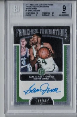 2017-18 CORNERSTONES FRANCHISE FOUNDATIONS #FF-SJS AUTO SAM JONES CELTICS /99 - Image 1 of 2