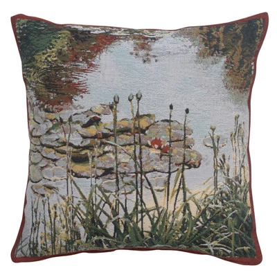 Artistic Serenity: New Waterlily Monet Garden Tapestry Pillow Covers - Image 1 of 4
