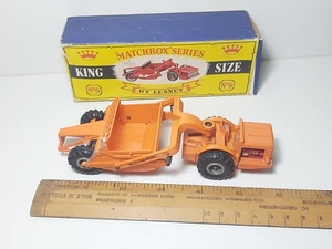 Matchbox Lesney Allis Chalmers K6 Kingsize Motor Scraper Toy Vintage Collectible - Picture 1 of 14