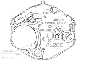 TMI EPSON AL20E 2 HAND QUARTZ WATCH MOVEMENT  STANDARD HEIGHT 1 (OUR REF LPH) - Picture 1 of 1