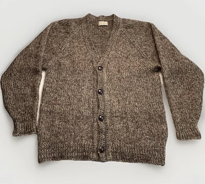 Matsuda Nicole Vintage Wool Blend Cardigan Japan M Raglan Tweed Knit 80s Mens - Image 1 of 4