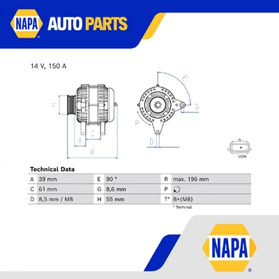 Alternator fits RENAULT KADJAR 1.5D 15 to 18 Bosch 231004554R Quality Guaranteed - Image 1 of 4