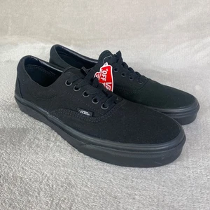 Vans Auténticos Zapatos Para Hombres Talla 9.5 Negro Lona Parte Superior Baja Tenis de Skate NUEVO - Imagen 1 de 9