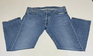 Levis 501 Jeans Herren Etikett 38x29 Maße 38x27 Blau Premium Straight Button Fly Denim - Bild 1 von 12