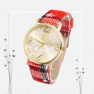1pc Women Watch Belt Quartz Watch Christmas Elements Design Leisure for - Picture 1 of 10