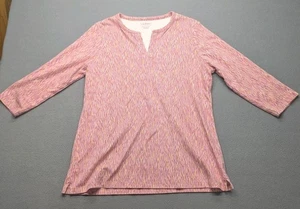 LL Bean Bluse Top Größe M Damen dunkelrosa 3/4 Arm 100% Baumwolle - Bild 1 von 4