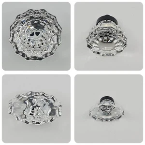 Crystal Diamond Glass Oval/Round Knobs Handles For Cupboards, Drawers & Cabinets - Picture 1 of 13
