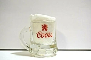 Coors Beer Mug Shot Glass sz Coors Lion Coat of Arms Logo - Picture 1 of 3