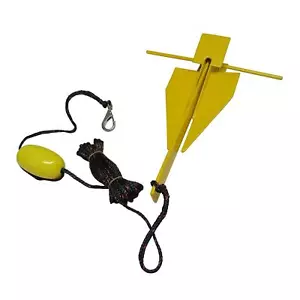 Kit ancoraggio crociera stock corona 1,5 kg (gancio galleggiante corda gialla stile Danforth) - Foto 1 di 12