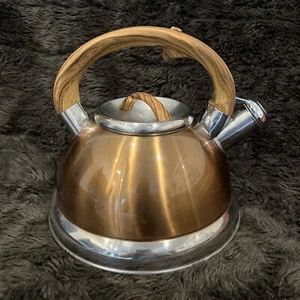 Balduzzi Italian Style Induction Tea Kettle Soft Touch Handle Stainless Steel - Picture 1 of 11