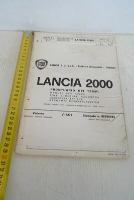 Lancia 2000 prontuario dei tempi 1972 - Immagine 1 di 4
