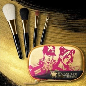 shu uemura × JoJo's Bizarre Adventure Makeup Brush Set 4 brushes and pouch - Picture 1 of 2