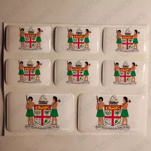 Sticker Fiji Resin Domed Stickers Fiji Coat of Arms 3D Vinyl Adhesive Car Decal - Bild 1 von 1