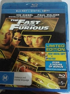 THE FAST AND THE FURIOUS BLU-RAY LIMITED EDITION, VIN DIESEL, - Picture 1 of 4