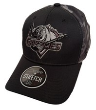 Zephyr ECHL Utah Grizzlies "Combat" Curved Bill Stretch Fit Hat BRAND NWT