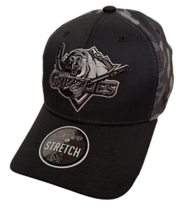 Zephyr ECHL Utah Grizzlies "Combat" Curved Bill Stretch Fit Hat BRAND NWT - Picture 1 of 6