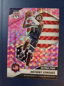2020-21 Panini Mosaic - National Pride PINK Camo Prizm #252 Anthony Edwards  