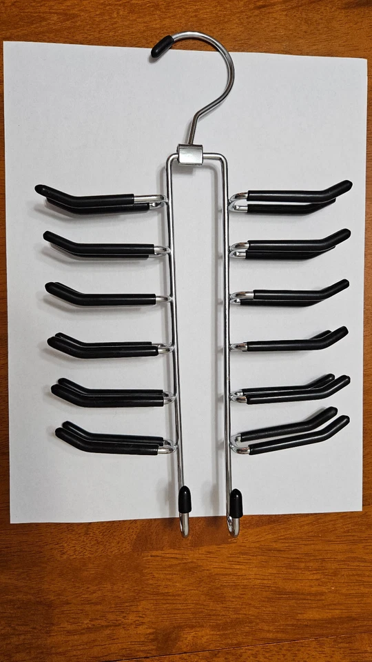 Whitemor Swivel Tie Hanger with Belt Loops (Chrome/Black) - Image 1 of 2