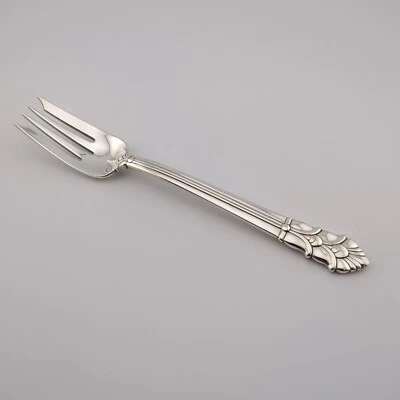 Tiffany Palmette 纯银沙拉叉 6 7/8 - 带 Monogram "EM" — 第 1/4 张图片