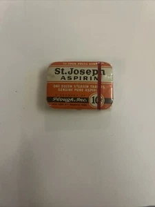 NEW OLD STOCK ST. JOSEPH ASPIRIN TIN NEVER OPENED 40'S EXTREMELY RARE - Picture 1 of 2