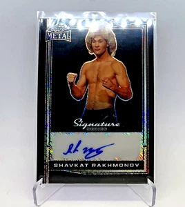 UFC 2024 "SHAVKAT RAKHMONOV" Auto Black Shimmer 1/1 Signature Series Leaf - Picture 1 of 3