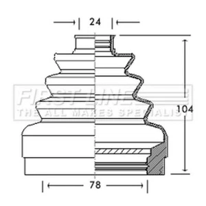 CV Bota Gaiter Interior PARA FORD ESCORT 130bhp VII 1.8 CHOICE1/2 95->99 TODO RQB FL - Imagen 1 de 1