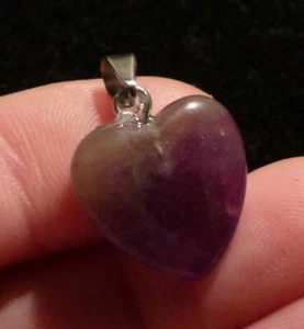 O&co Pendentif Améthyste coeur lithothérapie cadeau noël - Imagen 1 de 2