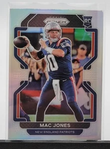 Tarjeta de novato Mac Jones 2021 Panini Prizm Variation plateada #V-336 SP Nueva Inglaterra  - Imagen 1 de 2