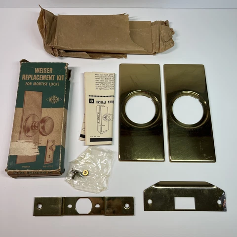 Old Style Door Weiser Replacement Kit for Mortise “A” “E” Series Locks Vintage Cover
