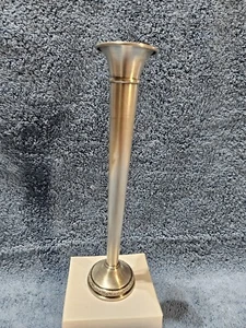 Vaso vintage internazionale in argento sterling preludio pesato 8" con ammaccature - Foto 1 di 14