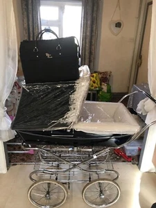 Vintage Restored Carlton Silver Cross Coach Built Pram - Picture 1 of 12