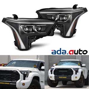 Fit 2022-2024 Toyota Tundra/Sequoia LUXX-Series LED Projector Headlights Black - Picture 1 of 11