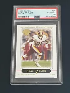 2005 TOPPS Sean Taylor #26 Washington Redskins PSA 10 - Foto 1 di 3