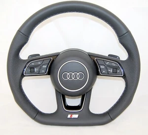 NEU OEM AUDI S A3 S3 17-20 HALB GELOCHT TIPTRONIC KOMPLETTLENKRAD - Bild 1 von 9