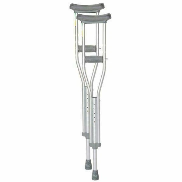 McKesson Aluminum Adult Underarm Crutches - 5.2 to 5.10 ft. User