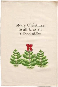 Pastel de barro FELIZ NAVIDAD A TODOS árbol de vacaciones cocina harina saco toalla - Imagen 1 de 1