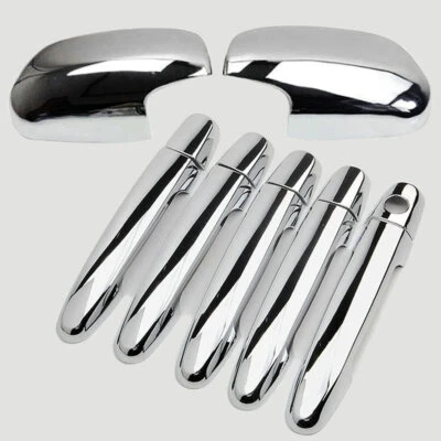 Juego de 12 piezas de manija de puerta cromada + tapa de espejo para Toyota RAV4 2006-2012 Foto 1 de 4