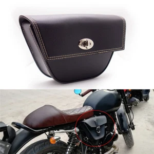 Nuevo bolso de silla de montar de cuero PU para motocicleta equipaje herramienta bolsa lateral para Honda - Imagen 1 de 10