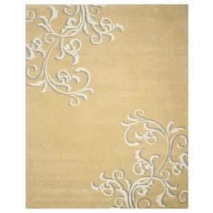 Boho Hand Tufted Carpet Gold Paisley Indian Wool Area Rugs  6 x 9 Feet Decor Rug - Picture 1 of 4