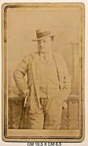 ZAGO EMILIO 1852 - 1929 VENEZIANISCHER SCHAUSPIELER FOTOGRAFIE KABINETT AUTOGRAMM 1895 - Bild 1 von 8