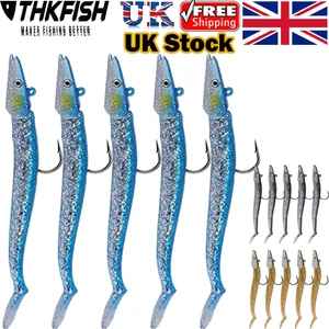 5Pcs Fishing Jigs Sinking Soft Fishing Lures Swimbaits Lead Fishing Jigs - Picture 1 of 13