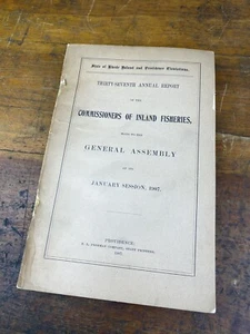 1907 Rhode Island, Inland Fisheries Report, 10 Fish & Lobster Stomach Plates - Picture 1 of 24
