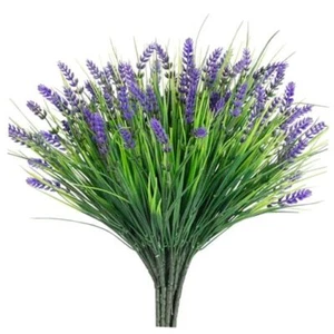 12 Bundles Outdoor Artificial Plants, UV Resistant Fake Monkey Grass, Faux - Picture 1 of 8