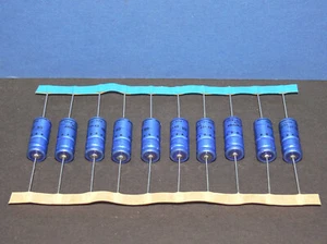 Philips Capacitor Axial Elko 100uF 63V 25 x 10mm Set of 10 - Picture 1 of 3